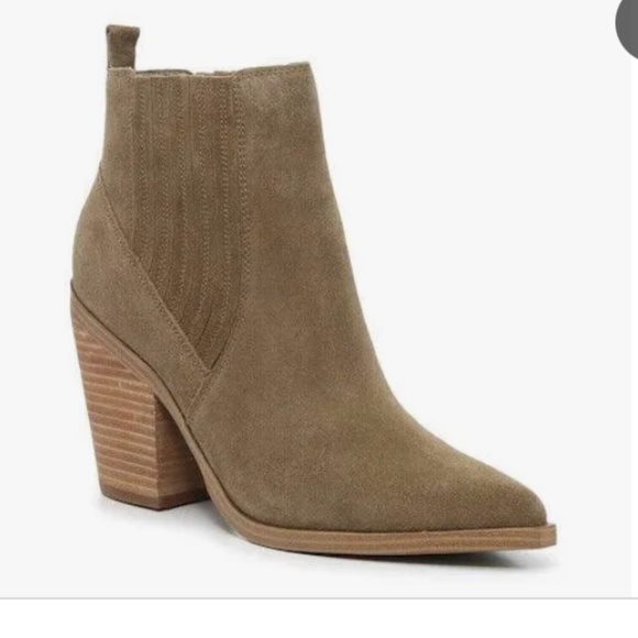 NWT MARC FISHER ELLARD WOMENS LEATHER HEELS ANKLE BOOTS - SIZE 7M - Picture 2 of 7